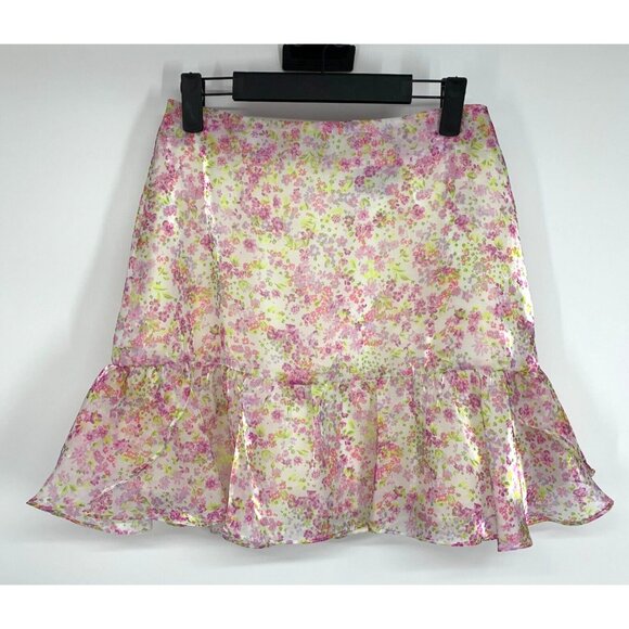 Wildfox Skirt Sydney Floral Print Mini Ruffle - Picture 3 of 12